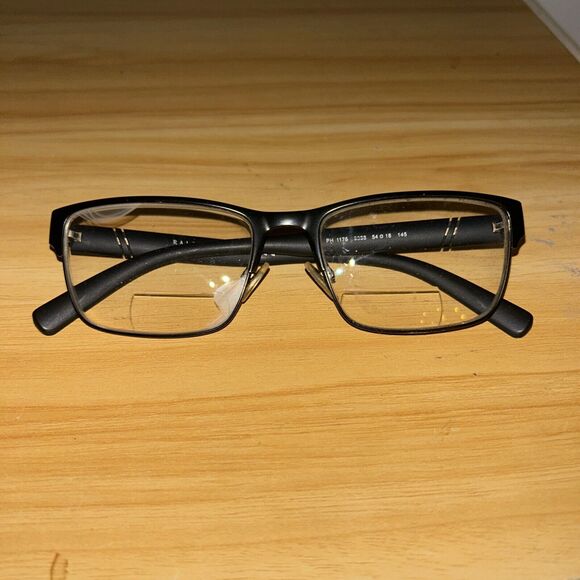 Polo Ralph Lauren PH1175 9038 56/18-145 Blk Men’s Eyeglass Frames Only - Picture 7 of 7